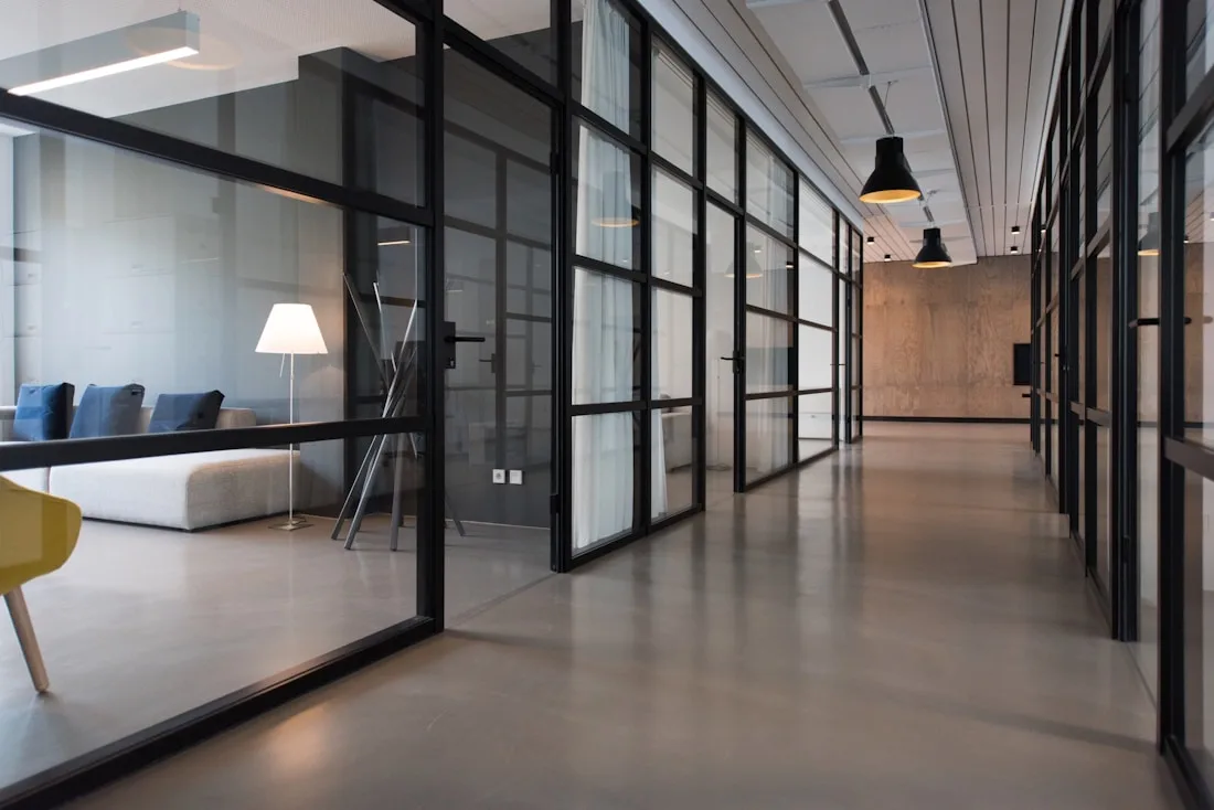 An office workspace